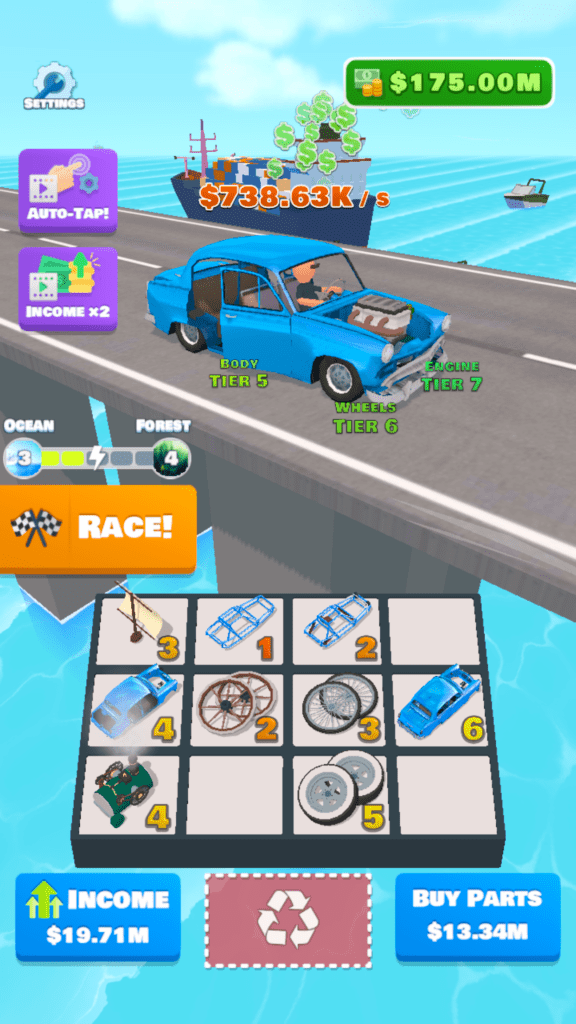 Idle Racer Мод Много Денег + Бесплатные покупки