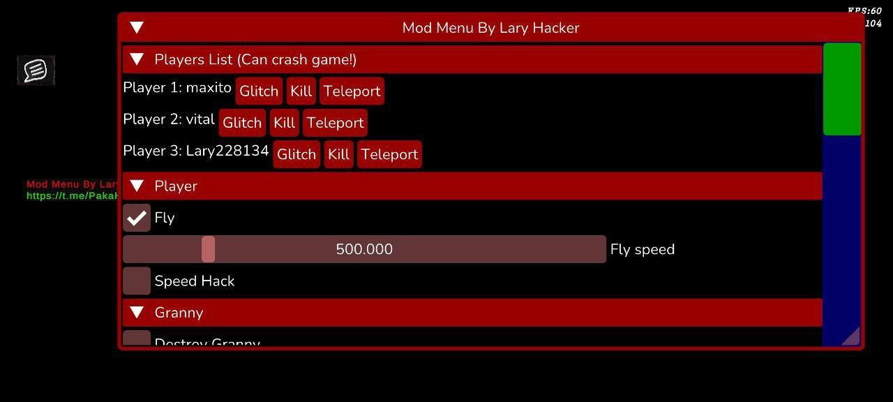 Обновление Granny Online — Cursed house Multiplayer Мод Меню от Лари Хакер