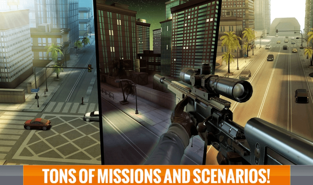 Sniper 3D Assassin 4.44.3 Взлом Много денег Последняя версия