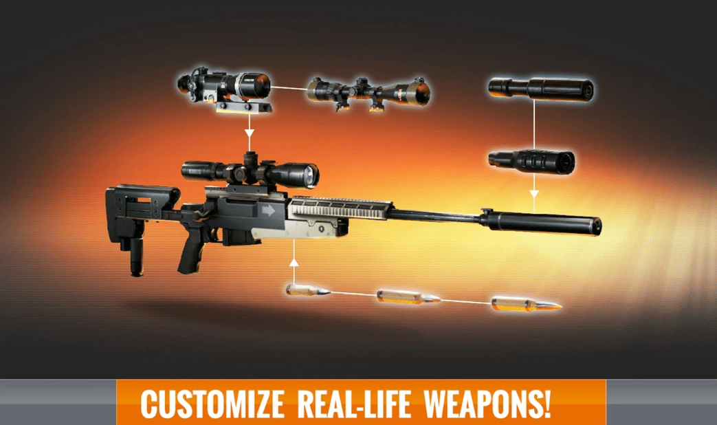 Sniper 3D Assassin 4.44.3 Взлом Много денег Последняя версия